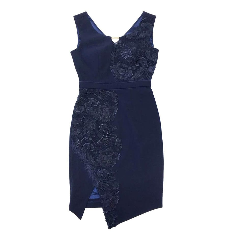 DEA. by ROBE de FLEURS ケミカルレース×アシンメトリーキャバドレス
